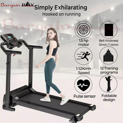 Gym Electric Treadmill Folding 9% Incline Running Machine with Home Motorized