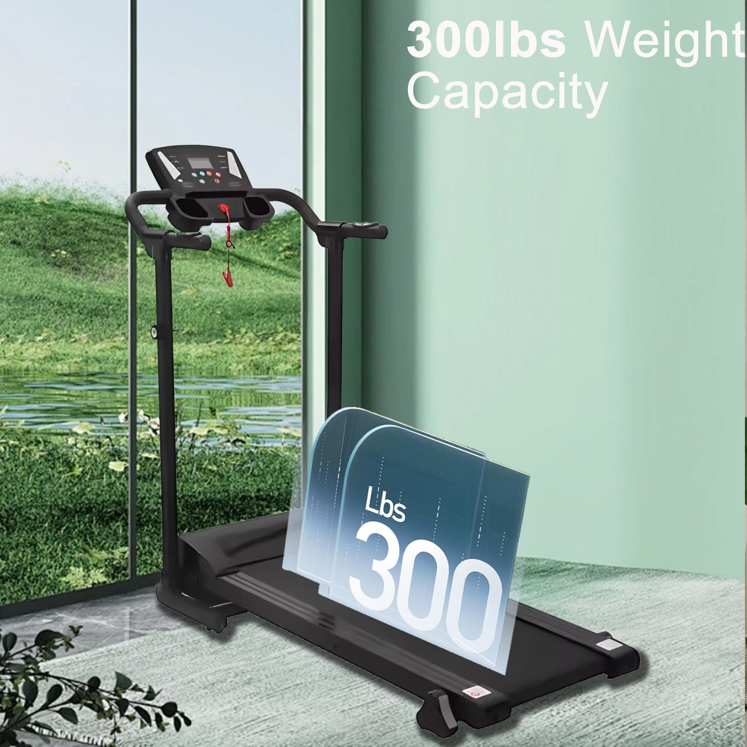 Gym Electric Treadmill Folding 9% Incline Running Machine with Home Motorized