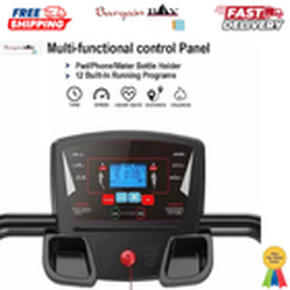 Gym Electric Treadmill Folding 9% Incline Running Machine with Home Motorized